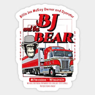 BJ & The Bear Trucking Company Lts Sticker